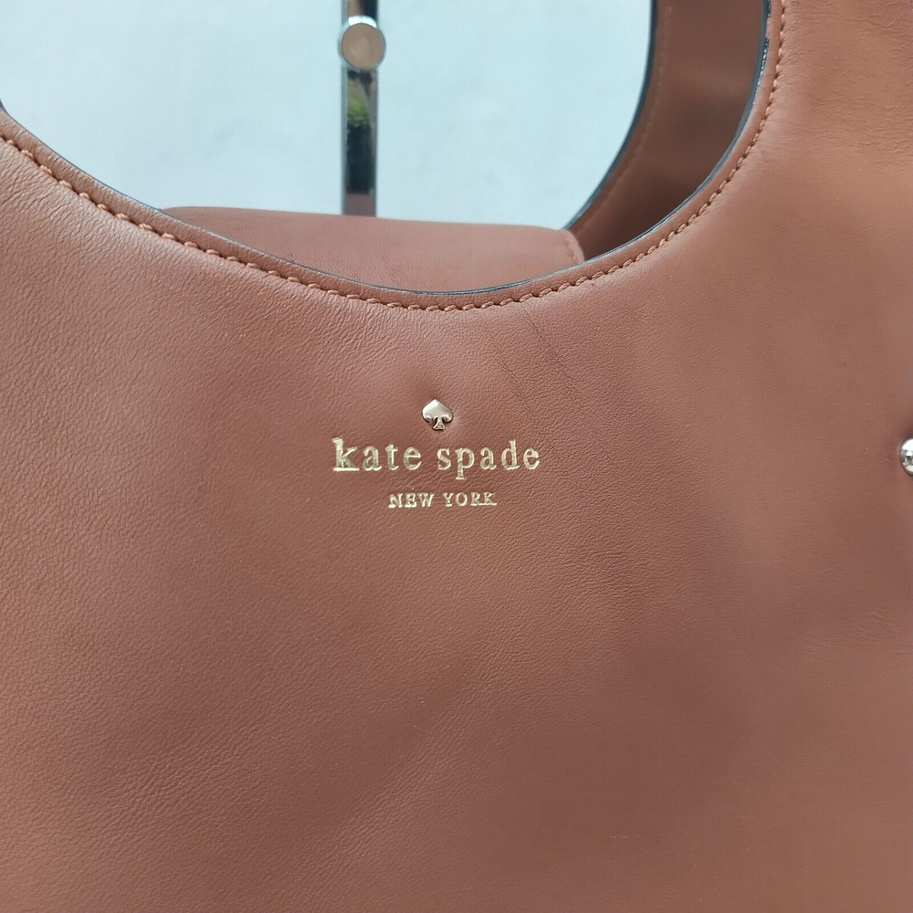Kate Spade New York Brown Leather Double Handle Shoulder Bag - Picture 3 of 16